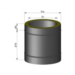 Skorsten 150 Skorstenssektion isoleret 330mm