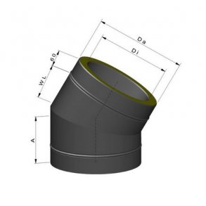 Skorsten 150 Bjning inkl. spndebnd 30°