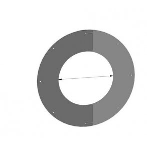 Skorsten 150 Loftkrave 2-delt 30-45°