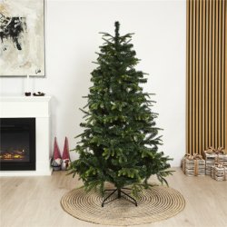 NORDIC WINTER Juletr kunstig PE/PVC "ALVA", Klasse A, 140x96 cm u/LED lys