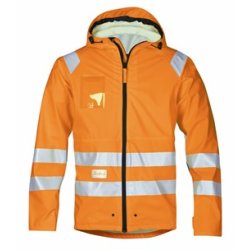 Snickers 8233 High-Vis PU Regnjakke, klasse 3
