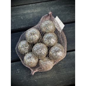 GLITTER KUGLE GULD