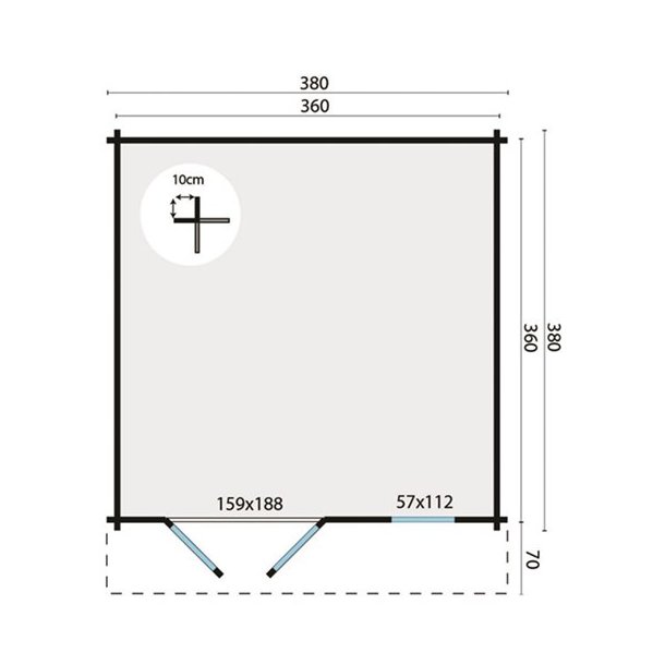 BJLKEHYTTE - Svanhild 44MM 12,9M2