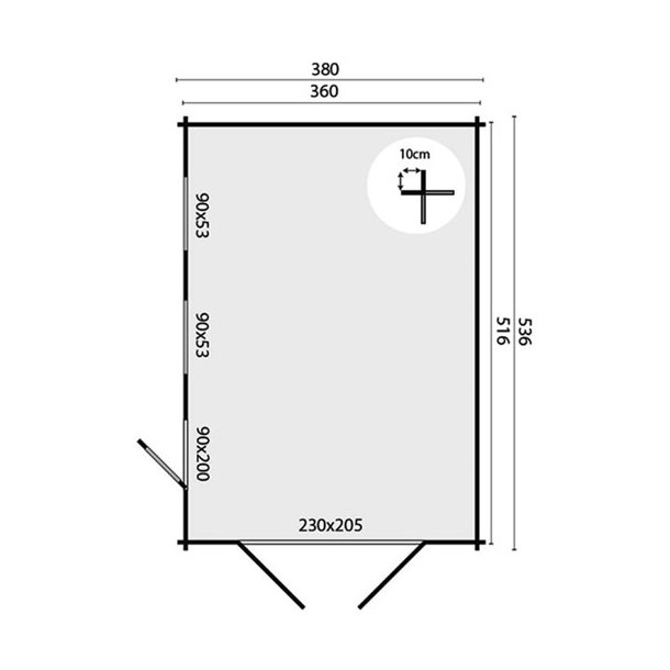 BJLKEHYTTE - Aslaug 44MM 18,6M2