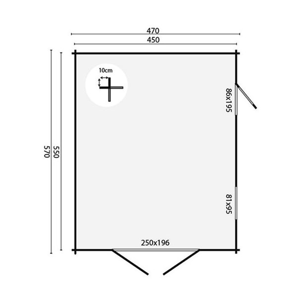 BJLKEHYTTE - Gislaug 58MM 24,7M2