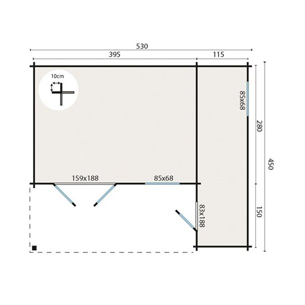BJLKEHYTTE - Tormod 44MM 11,3+5,1+6,2M2