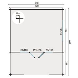 BJLKEHYTTE - jvind 58MM 21,8+11,4M2