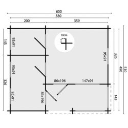 BJLKEHYTTE - Eldbjrg 70MM 23+5,4M2