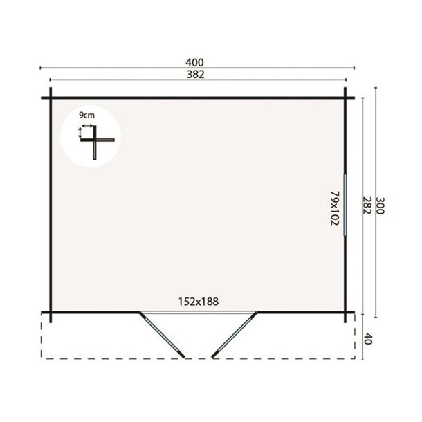 BJLKEHYTTE - Une 40MM 10,7M2