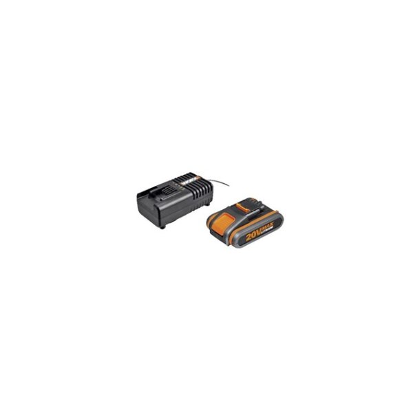 WORX BATTERI ST 20V 2.0AH 2A LADER 60 MIN.