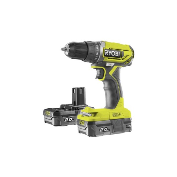 RYOBI ONE+ R18DD2-220S bore-/skruemaskine akku med batteri og lader