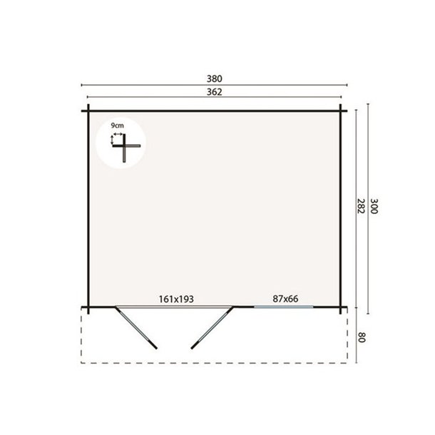 BJLKEHYTTE - Inghild 28MM 10,1M2