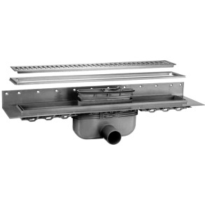 PURUS aflbsrendest 800mm RIB50mm vandret m/vandls + rist