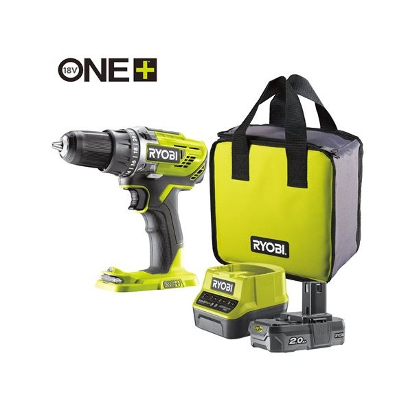 RYOBI 18V Bore-/skruemaskine (1 x 2,0Ah) R18DD3-120S