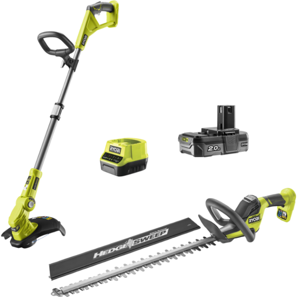 RYOBI RY18LT18HTA-120 ONE+ 18V Grstrimmer og hkkeklipper med batteri