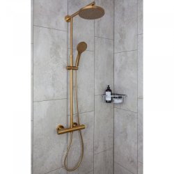 ADORA Infigo L termostatbrusest, brus 200/100 mm, Gold brushed