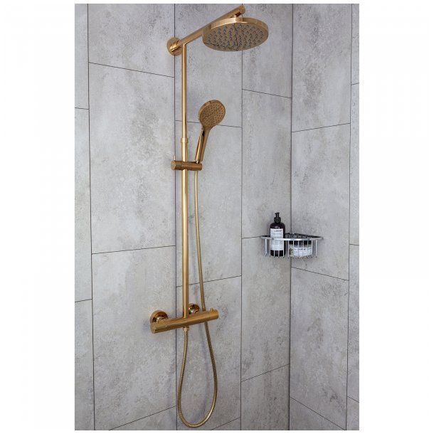 ADORA Infigo L termostatbrusest, brus 200/100 mm, Gold