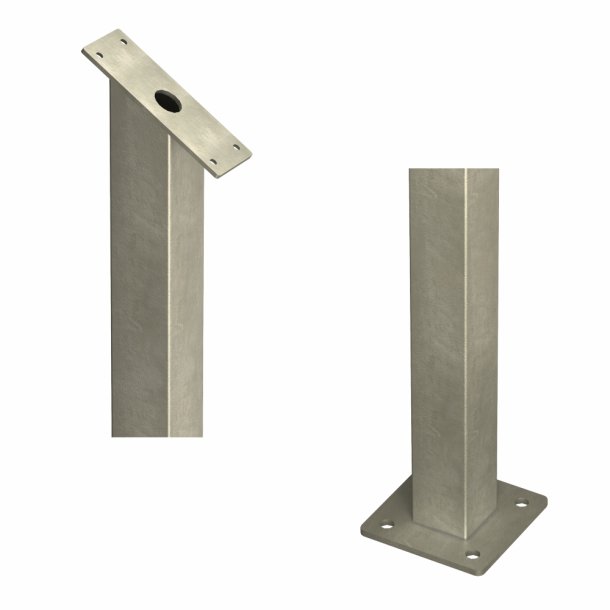 PLUS Stlstolpe m/fod t/trappegelnd. 4,5x4,5x87,1CM