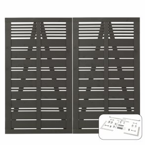 PLUS Silence Dob.lge m/beslag Umbragr RAL7022 3,4x200x170CM