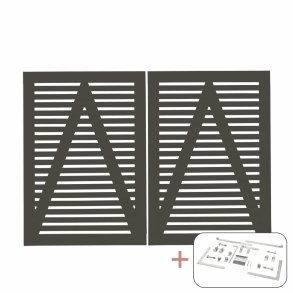 PLUS Tokyo Dobb.lge m/beslag Umbragr RAL7022 4,4x200x140CM