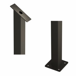 Stlstolpe m/fod til trappe gelnder - 4,5×4,5×87,1/80,4 cm