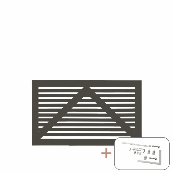 PLUS Tokyo Bred lge m/beslag  Umbragr RAL7022  4,4x150x90CM