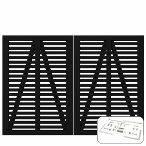 PLUS Harmoni Dobbeltlge m/beslag Sort    3,4x200x140CM