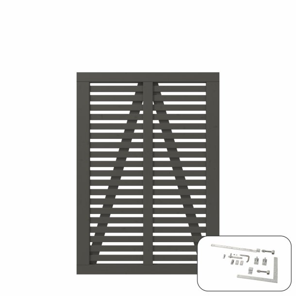 PLUS Harmoni Enkeltlge m/ beslag Umbragr  3,4x100x140CM