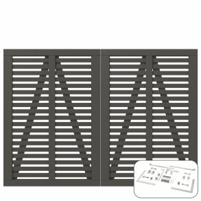PLUS Harmoni Dobbeltlge Umbragr RAL7022 3,4x200x140CM
