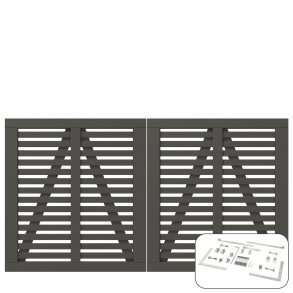 PLUS Harmoni Dobbeltlge m/ beslag Umbragr  3,4x200x107CM