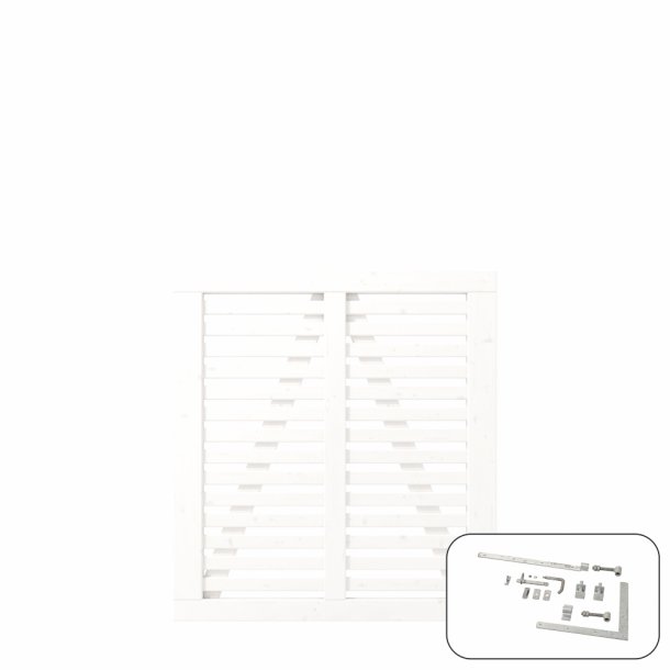 PLUS Harmoni Enkeltlge m/beslag Hvid    3,4x100x107CM