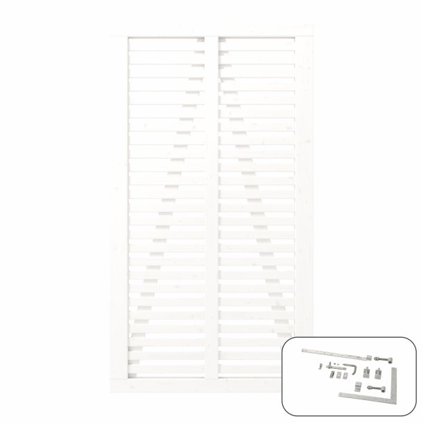 PLUS Harmoni Enkeltlge m/beslag Hvid    3,4x100x180CM