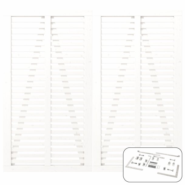 PLUS Harmoni Dobbeltlge m/beslag Hvid    3,4x200x180CM