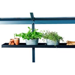 Drivhushylde integreret 213 x 15cm - sort