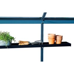 Drivhushylde integreret 213 x 15cm - sort