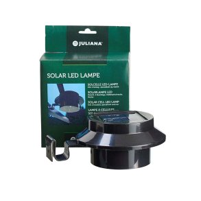 Solar LED-lampe inkl beslag til ophng