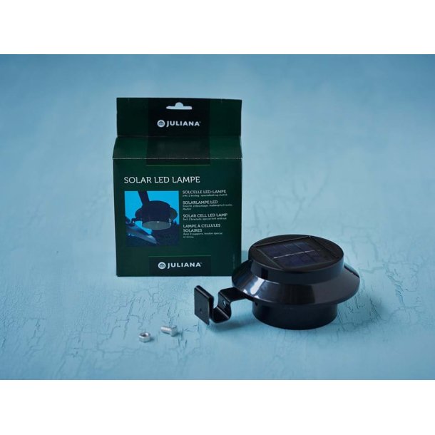 Solar LED-lampe inkl beslag til ophng