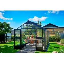 Premium 13,0 m&sup2; antracit  m/ 3 mm hrdet glas