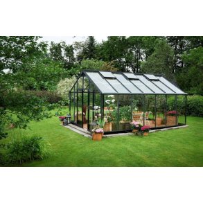 Gartner 18,8 m² antracit m/ 3 mm hrdet glas