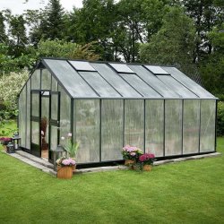 Gartner 18,8 m&sup2; antracit m/ 10 mm polycarbonat