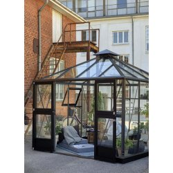 Oase 8,8  m&sup2; antracit m/ 3 mm hrdet glas