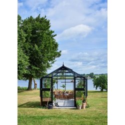 Premium 13,0 m&sup2; antracit  m/ 3 mm hrdet glas - murmodel