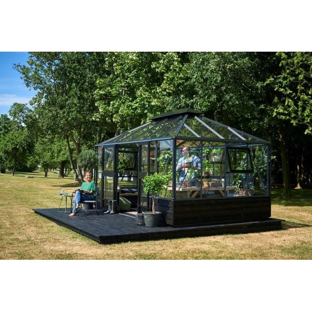 Grand Oase 13,0 m antracit m/ 3 mm hrdet glas - murmodel