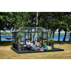 Grand Oase 13,0 m antracit m/ 3 mm hrdet glas - murmodel