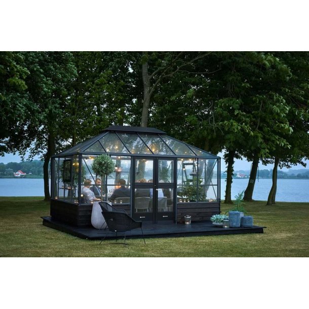 Grand Oase 13,0 m antracit m/ 3 mm hrdet glas - murmodel