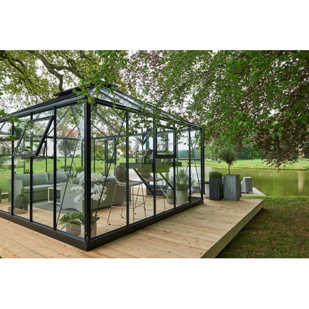 Grand Oase 18,8 m&sup2; antracit m/ 3 mm hrdet glas