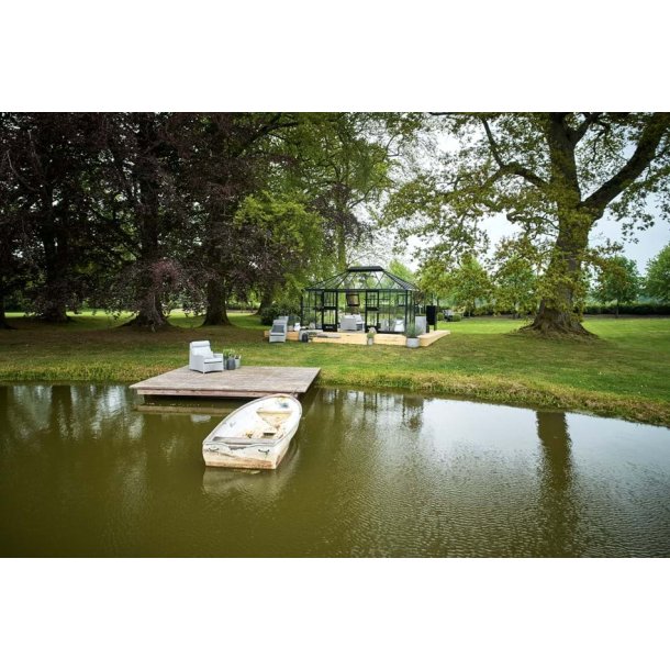 Grand Oase 18,8 m&sup2; antracit m/ 3 mm hrdet glas