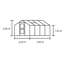 Compact 6,6 m&sup2; m/ 3 mm hrdet glas