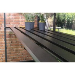 Lamelbord til Premium 10,9 m&sup2; - 361 x 74 cm - sort