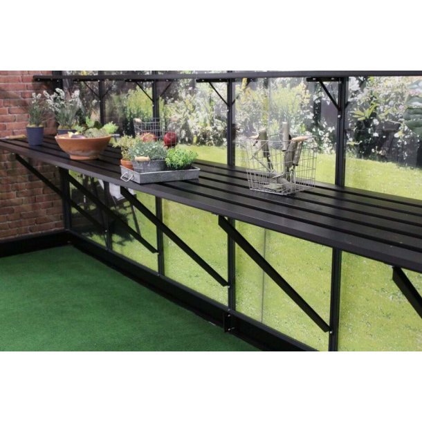 Lamelbord til Premium 13,0 m&sup2; - 432 x 74 cm - sort